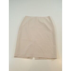 St John Skirt Womens 6 Beige Pencil Office Career Classic Made USA Lined READISC